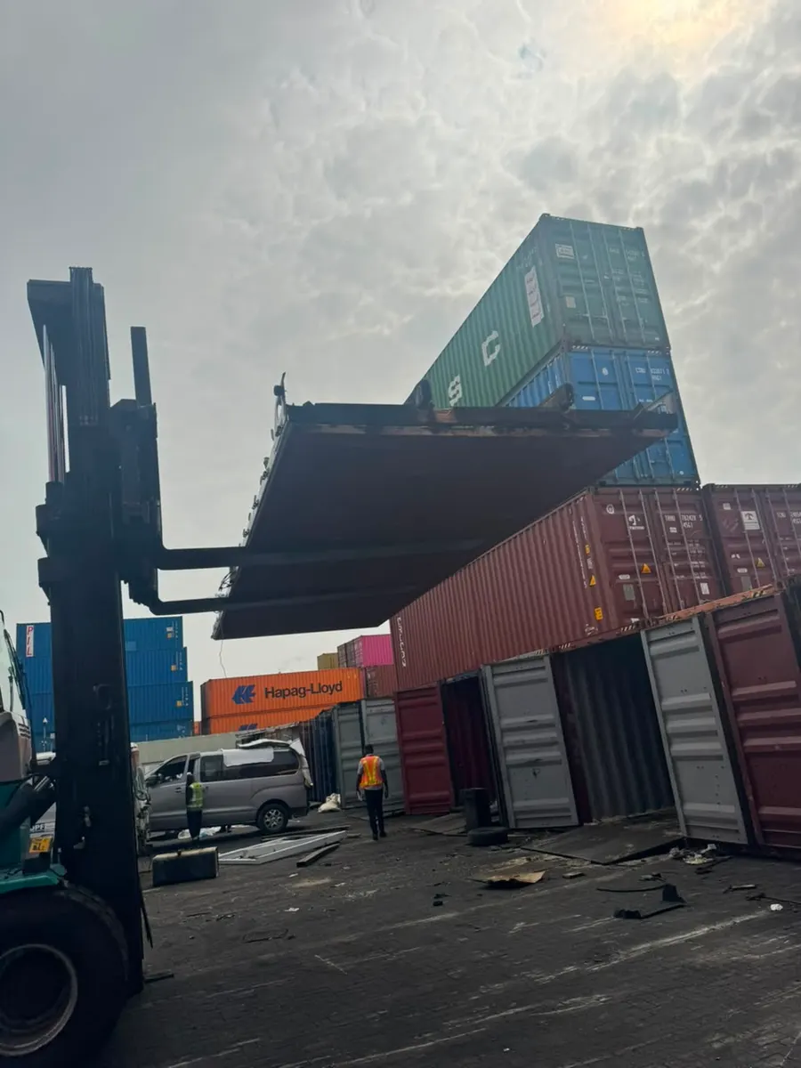 A SmartLink Auto customer collecting their car at Tema Port