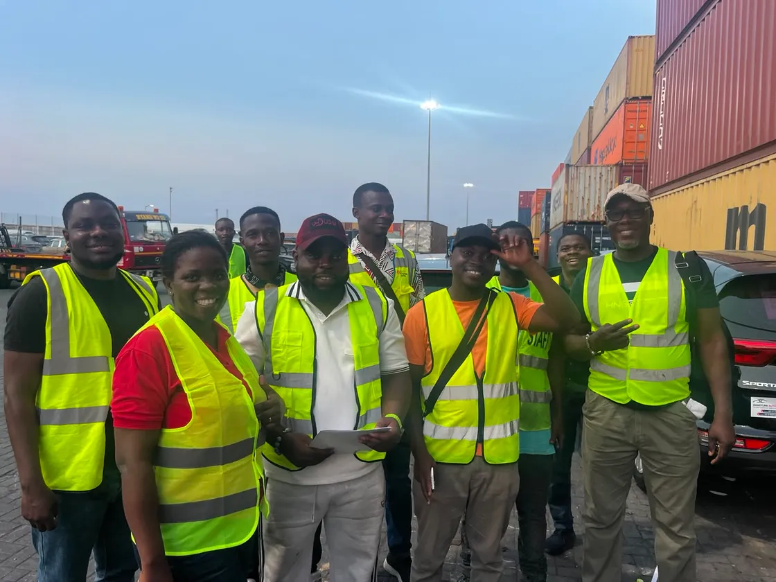 The SmartLink Auto team at Tema Port, Ghana